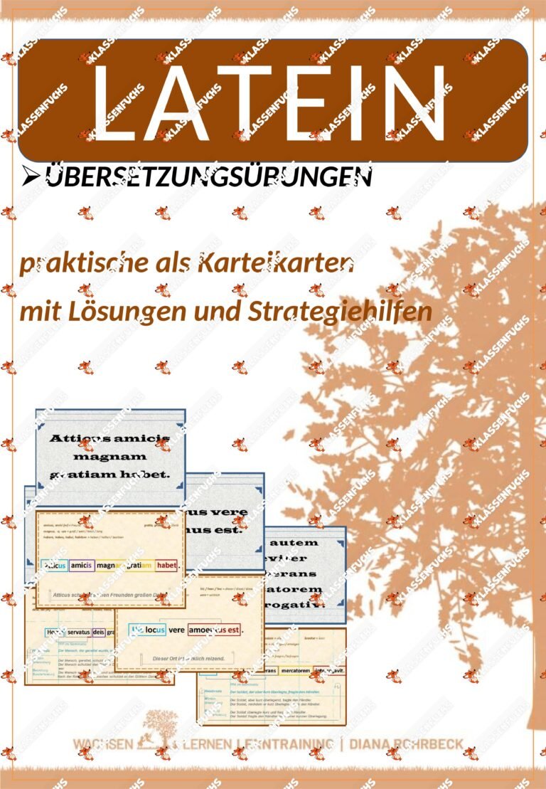 Latein: Übersetzungen – Karteikarten und Übersetzungsstrategien